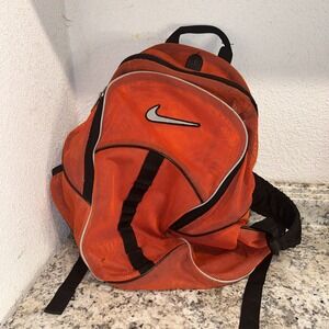 Nike Gym Backpack Orange Mesh See‎ Through E1